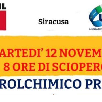 Versalis: Foti ( Filctem Cgil Sicilia), il silenzio del governo e il tifo che si sta sviluppando sul piano Eni, che avrà conseguenze catastrofiche a cascata in Sicilia, hanno dell’assurdo.