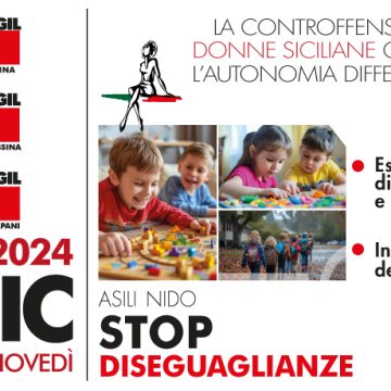 Asili nido: il 5 dicembre iniziative della Cgil Sicilia in 9 città nell’ambito della campagna “La controffensiva delle donne siciliane contro l’autonomia differenziata”